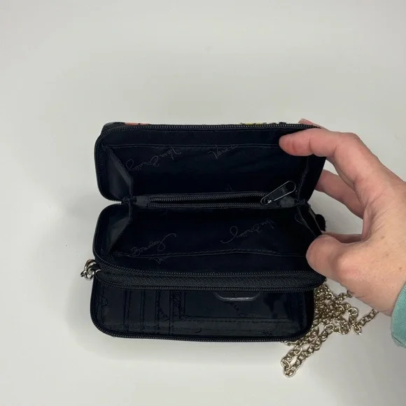 Vera Bradley Floral Patterned Crossbody Mini Bag with Chain Strap - Picture 6 of 12